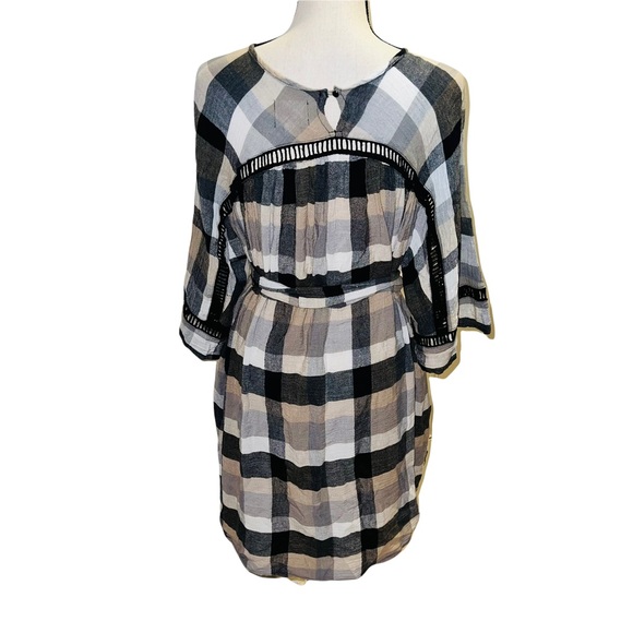 Anthropologie Maeve | Plaid Kimono Tunic Dress - Picture 9 of 14